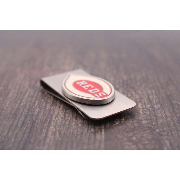 NEW Cincinnati Reds Baseball Metal Money Clip Logo Enamel Stainless Steel - Picture 4 of 9